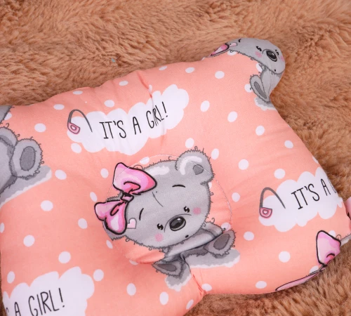 Подушка детская Мишка Kids Time 20-0028 Little girl Teddy EcoSilk бязь - 2