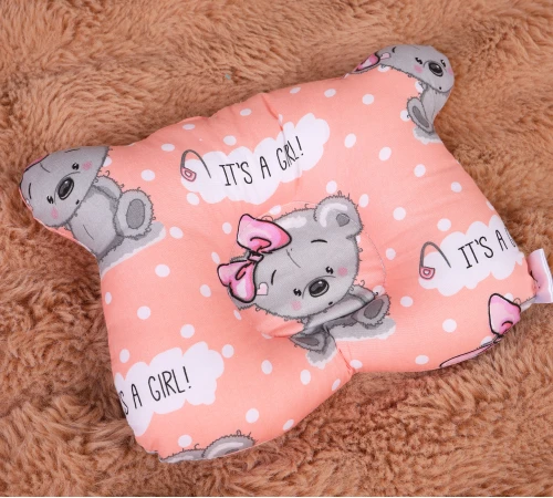 Подушка детская Мишка Kids Time 20-0028 Little girl Teddy EcoSilk бязь