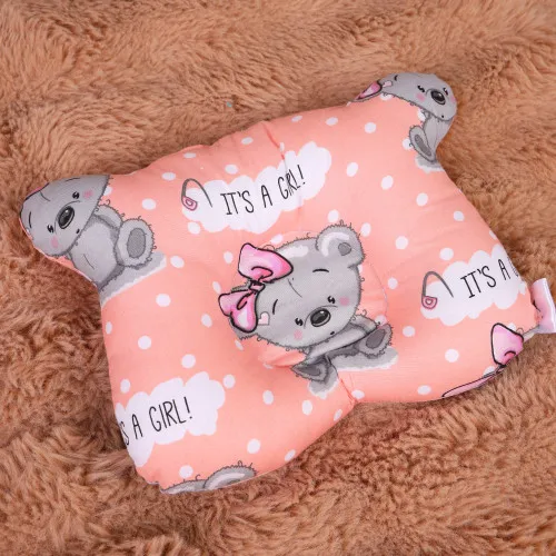 Подушка дитяча Ведмедик Kids Time 20-0028 Little girl Teddy EcoSilk бязь