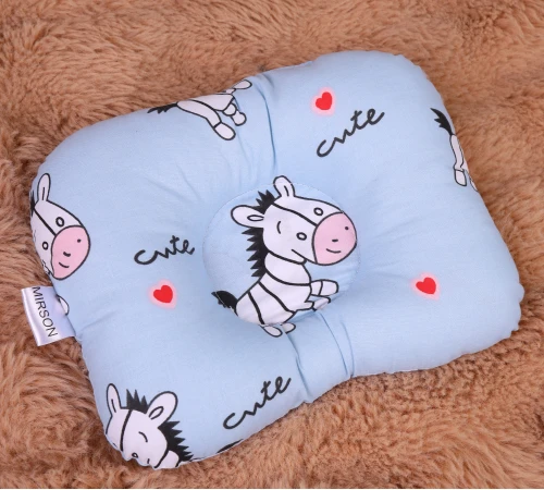 Подушка детская Закругленная Kids Time 20-0037 Cute blue zebra EcoSilk бязь