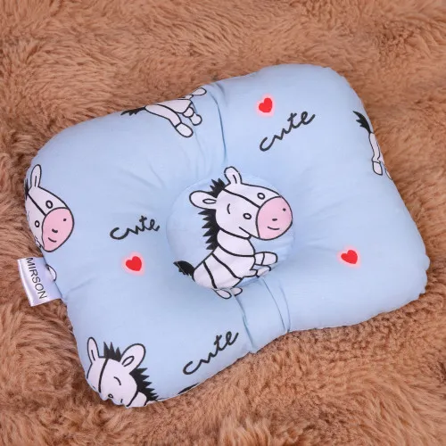 Подушка дитяча Заокруглена Kids Time 20-0037 Cute blue zebra EcoSilk бязь