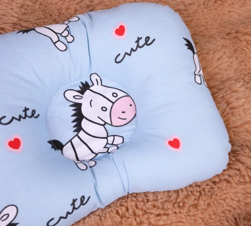Подушка детская Закругленная Kids Time 20-0037 Cute blue zebra EcoSilk бязь - 2