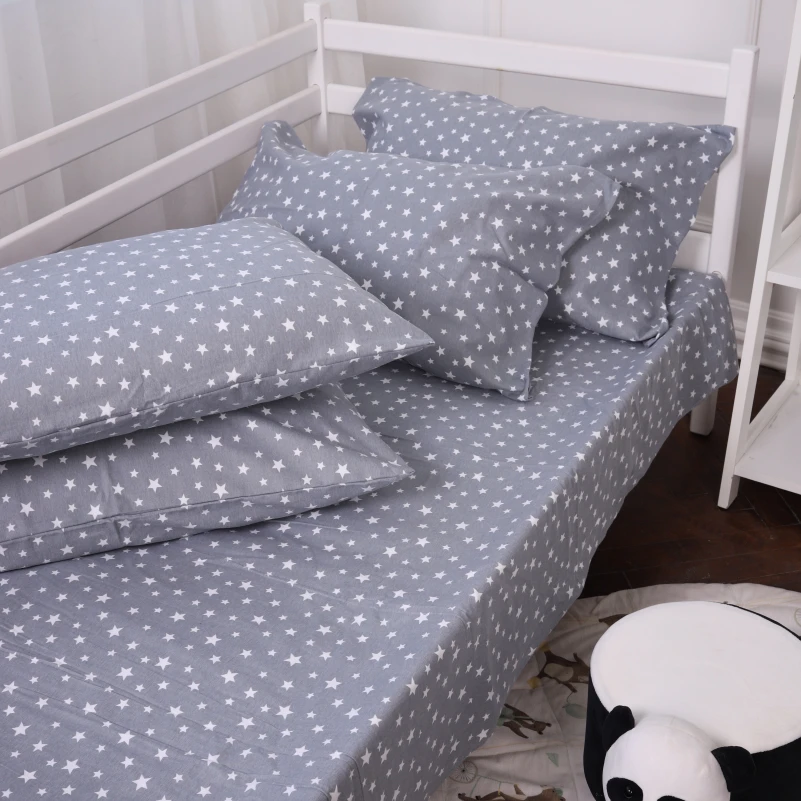 Комплект постільної білизни Фланель 012 "Grey Stars" - 11