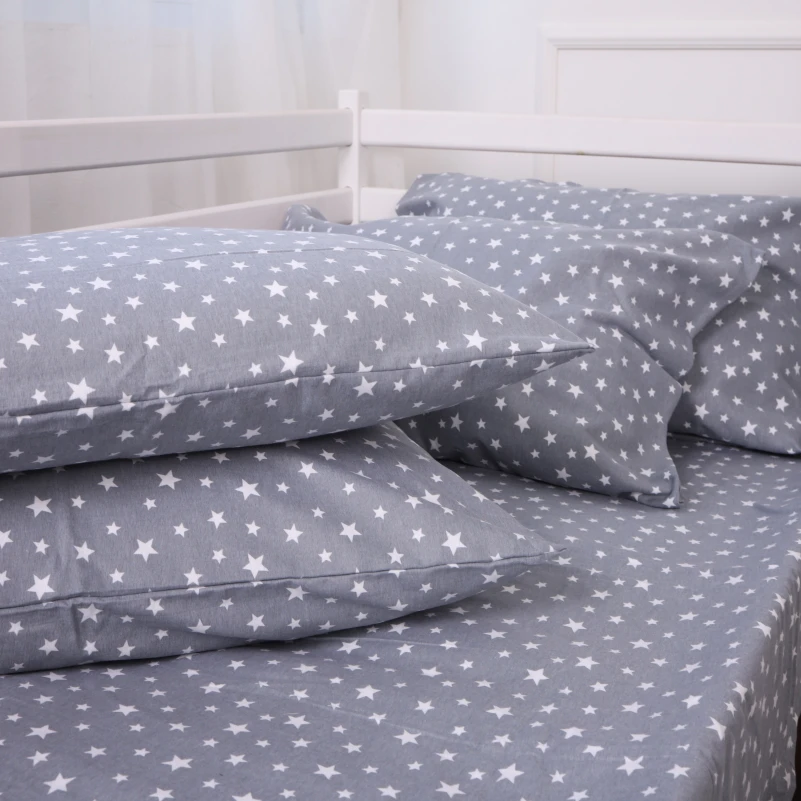 Комплект постільної білизни Фланель 012 "Grey Stars" - 12
