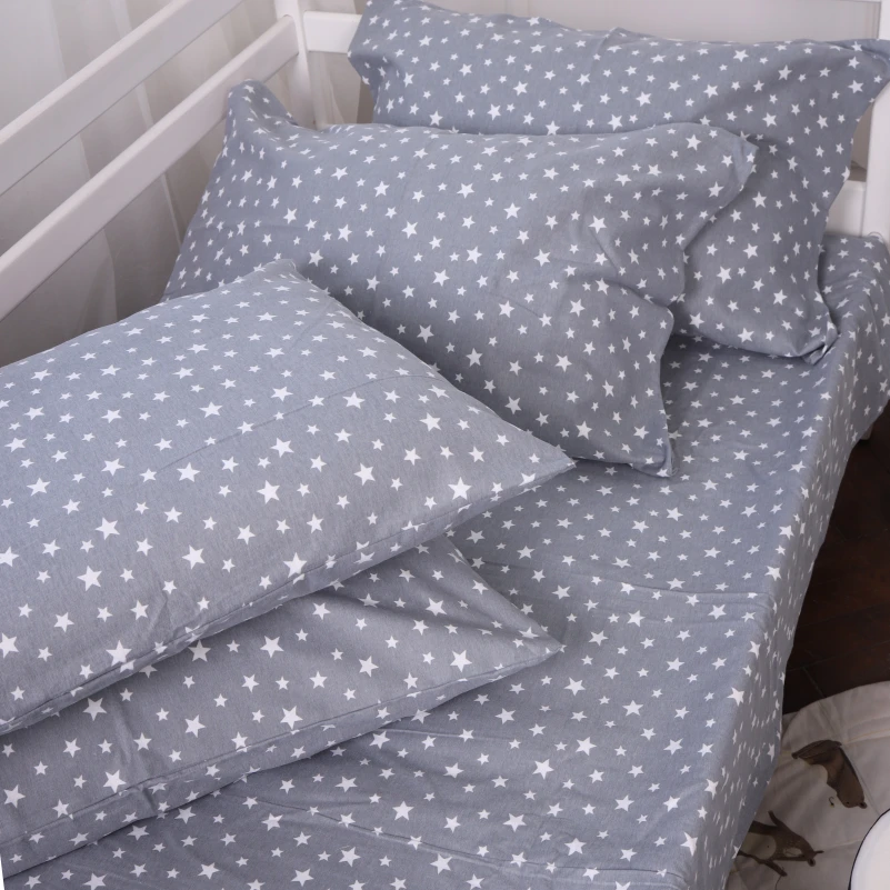 Комплект постільної білизни Фланель 012 "Grey Stars" - 13