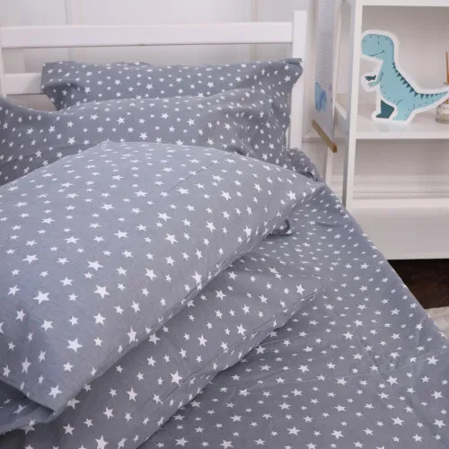 Простынь Фланель 012 "Grey Stars" - 2