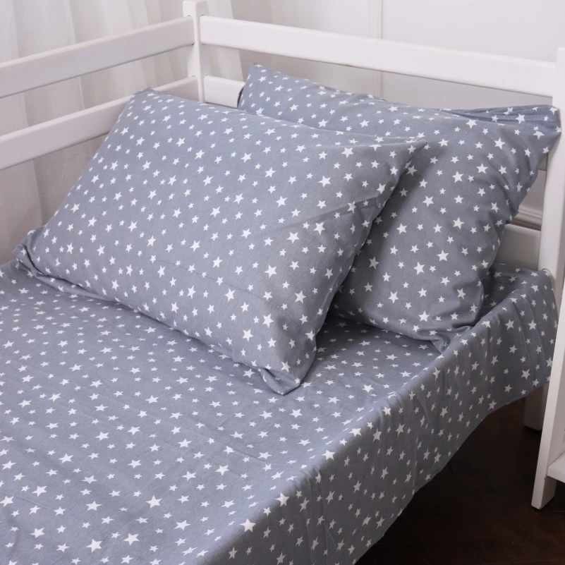 Комплект постільної білизни Фланель 012 "Grey Stars" - 9