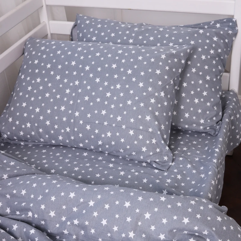 Комплект постільної білизни Фланель 012 "Grey Stars" - 2