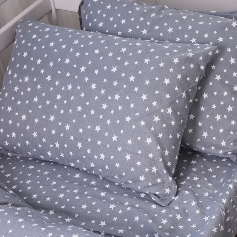 Комплект постільної білизни Фланель 012 "Grey Stars" - 8