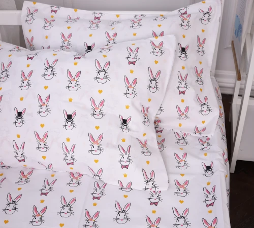 Наволочка Бязь Kids Time 17-0529 Bunnies white - 2