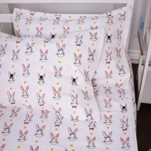 Наволочка Бязь Kids Time 17-0529 Bunnies white - 2