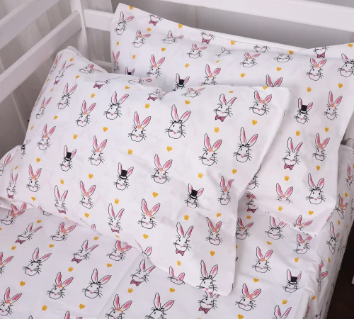 Наволочка Бязь Kids Time 17-0529 Bunnies white
