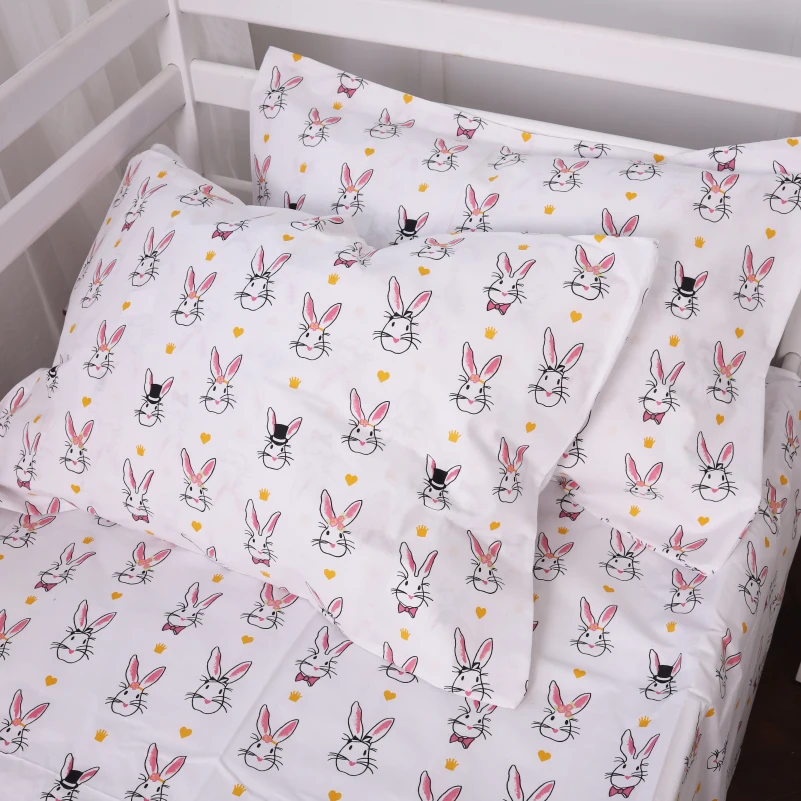 Комплект постільної білизни Бязь Kids Time 17-0529 Bunnies white - 5