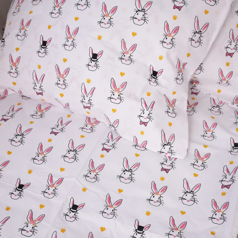 Комплект постільної білизни Бязь Kids Time 17-0529 Bunnies white - 4
