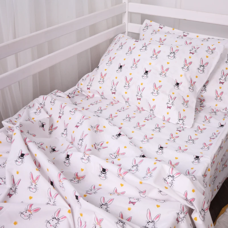 Пододеяльник Бязь 17-0529 Bunnies white - 2