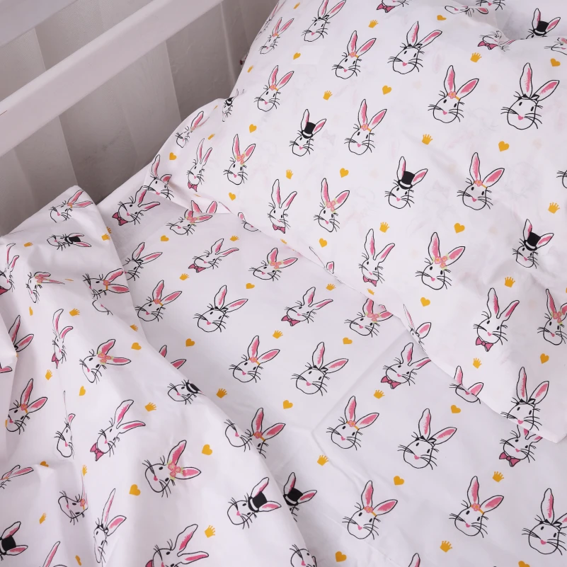 Пододеяльник Бязь 17-0529 Bunnies white - 3