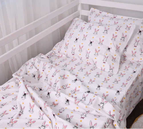 Простынь Бязь Kids Time 17-0529 Bunnies white - 2