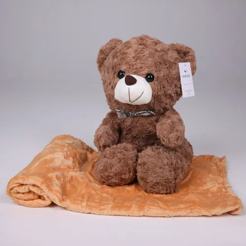 Плед+подушка дитячі №1086 Ведмедик коричневий