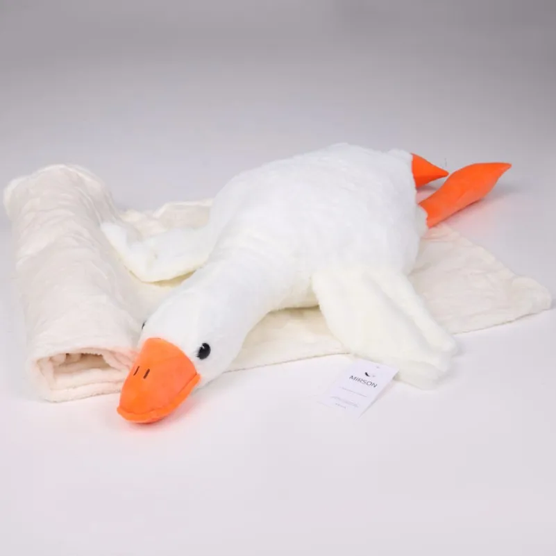 Плед+подушка детские №1084 Гусь обнимусь белый