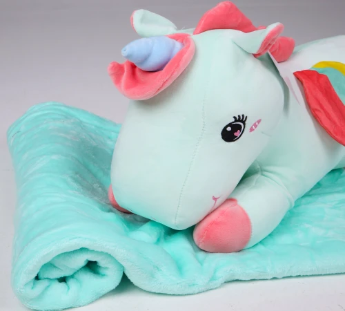 Плед+подушка дитячі №1089 М'ятний Єдиноріг - 2
