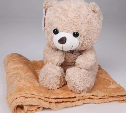 Плед+подушка дитячі №1090 Ведмедик бежевий