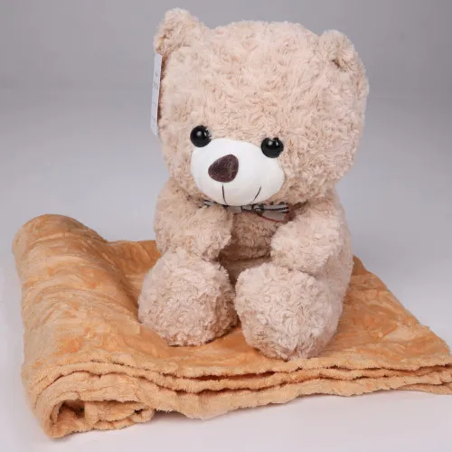 Плед+подушка дитячі №1090 Ведмедик бежевий