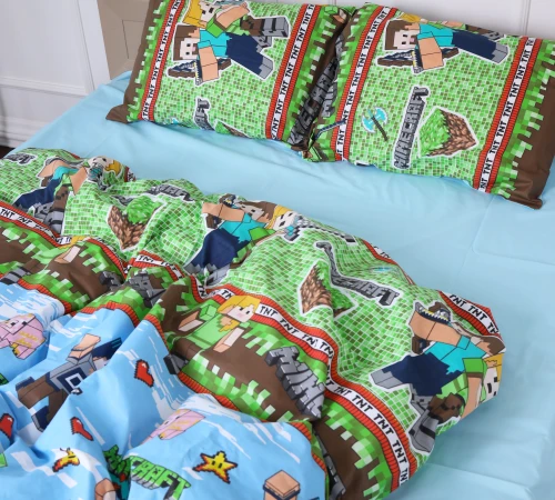 Підковдра Бязь 17-0571 Minecraft War