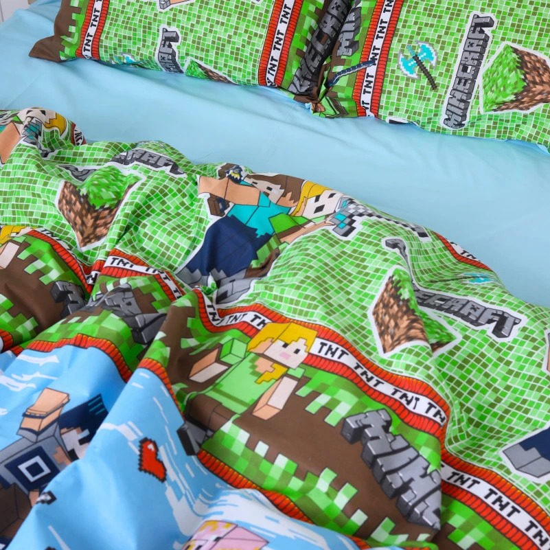 Комплект постільної білизни Бязь 17-0571 Minecraft War - 1