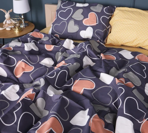 Підковдра Бязь 17-0720 Ashen Hearts - 2