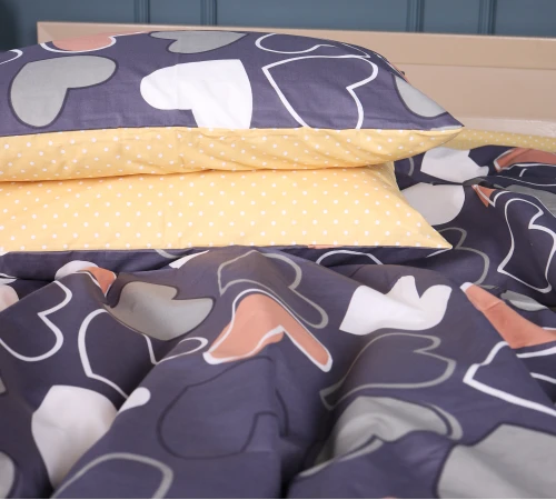 Наволочка Бязь 17-0720 Ashen Hearts