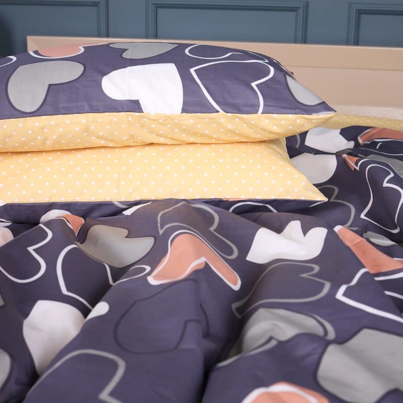 Комплект постільної білизни Бязь 17-0720 Ashen Hearts - 3