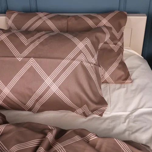 Наволочка Сатин 22-1413 Brown Geometry