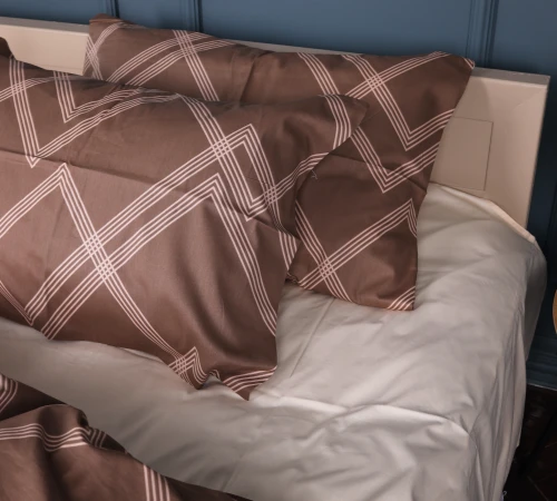 Наволочка Сатин 22-1413 Brown Geometry - 2