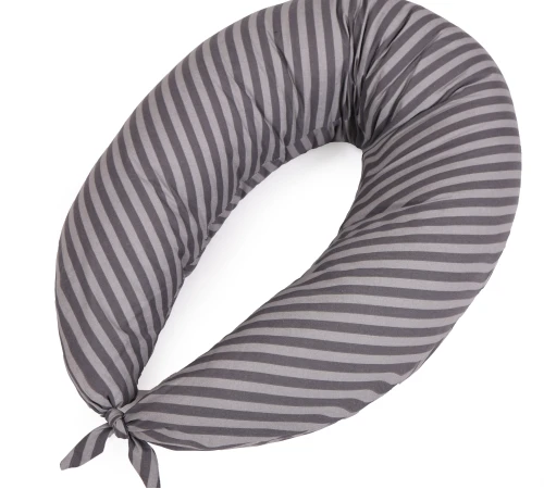 Подушка для беременных и кормления №5016 Color Line 17-0601 Stripe Gray EcoSilk бязь