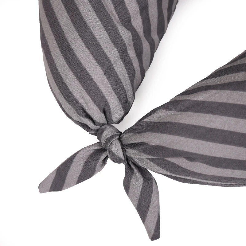 Подушка для беременных и кормления №5016 Color Line 17-0601 Stripe Gray EcoSilk бязь - 5
