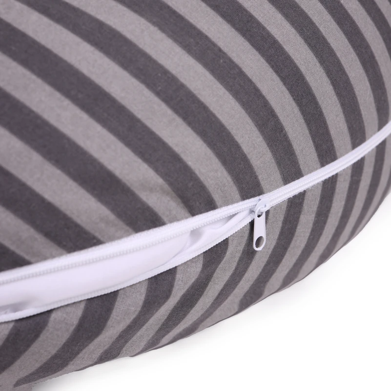 Подушка для беременных и кормления №5016 Color Line 17-0601 Stripe Gray EcoSilk бязь - 6