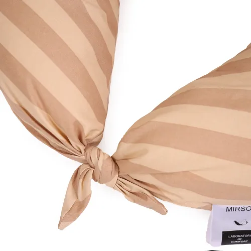 Подушка для вагітних та годування №5020 Color Line 17-0602 Stripe Creamy EcoSilk бязь - 5