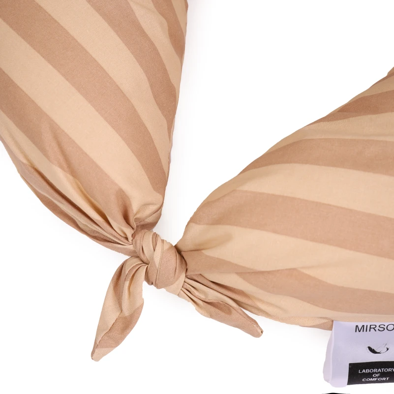 Подушка для вагітних та годування №5020 Color Line 17-0602 Stripe Creamy EcoSilk бязь - 4