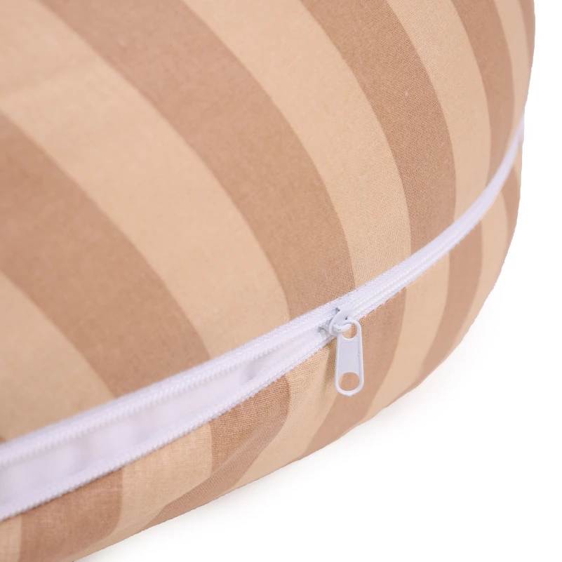 Подушка для вагітних та годування №5020 Color Line 17-0602 Stripe Creamy EcoSilk бязь - 5
