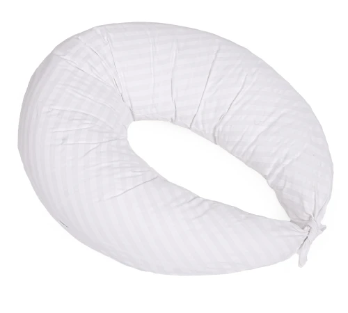 Подушка для вагітних та годування №5018 Color Line 17-0605 Stripe White EcoSilk бязь