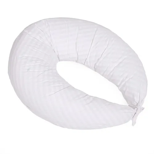 Подушка для вагітних та годування №5018 Color Line 17-0605 Stripe White EcoSilk бязь