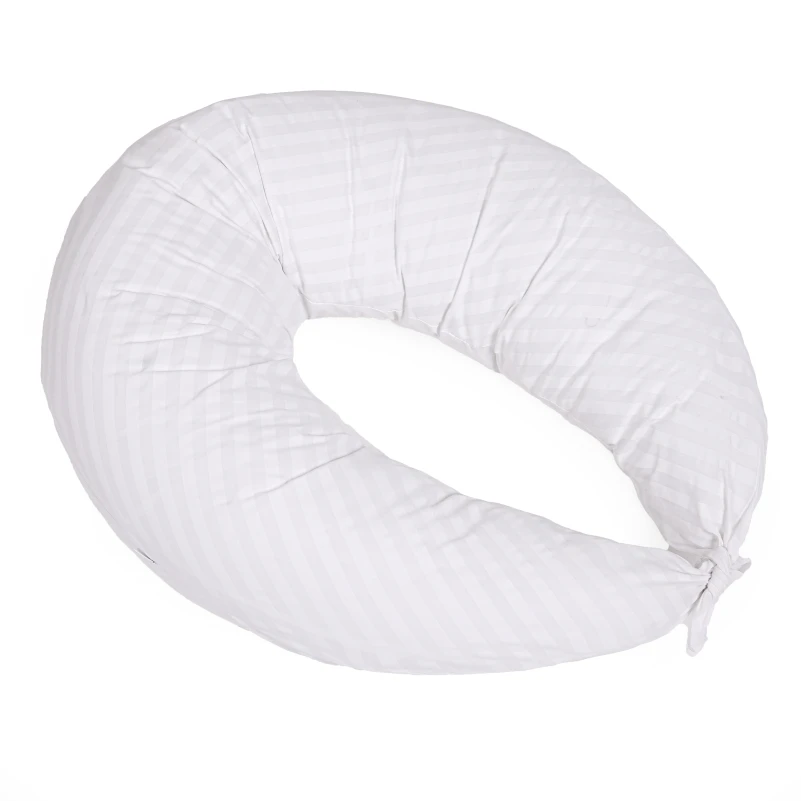 Подушка для беременных и кормления №5018 Color Line 17-0605 Stripe White EcoSilk бязь