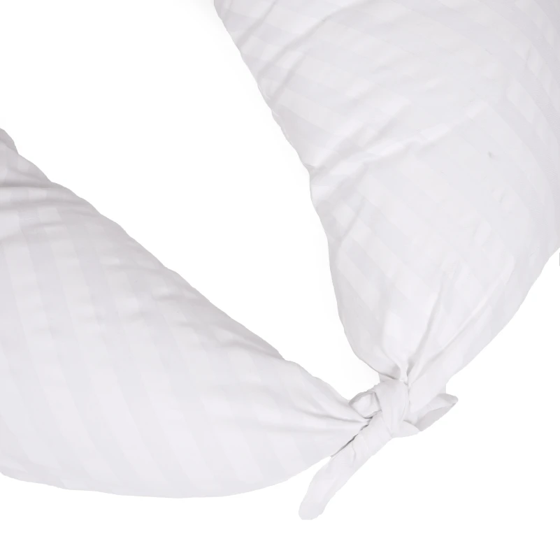 Подушка для беременных и кормления №5018 Color Line 17-0605 Stripe White EcoSilk бязь - 5