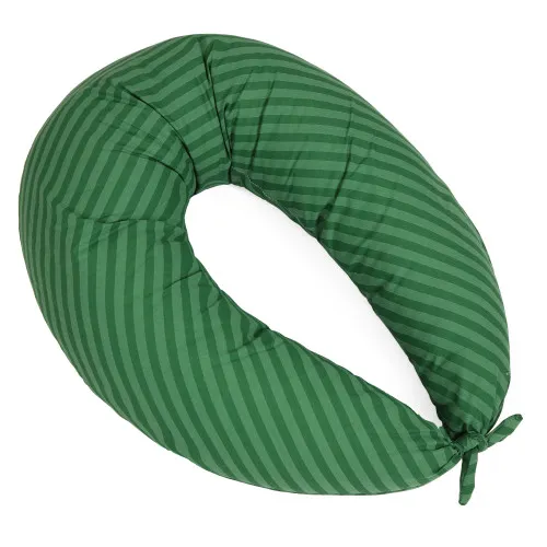 Подушка для беременных и кормления №5015 Color Line 17-0612 Stripe Emerald EcoSilk бязь