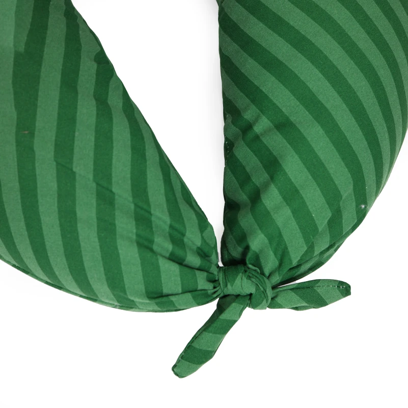 Подушка для беременных и кормления №5015 Color Line 17-0612 Stripe Emerald EcoSilk бязь - 4