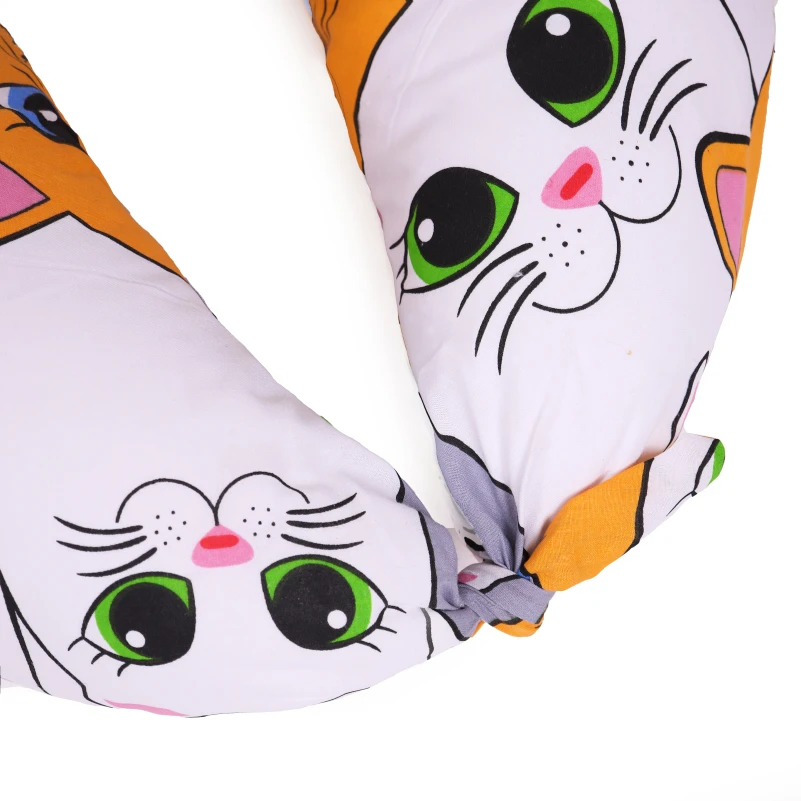 Подушка для беременных и кормления №5027 Color Line 17-0636 Кот батон Оранжевый EcoSilk бязь - 4