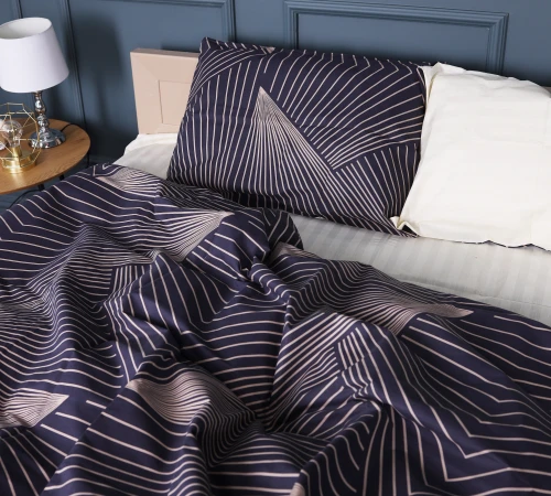 Підковдра Бязь 17-0721 Cream and Grey Stripes - 2