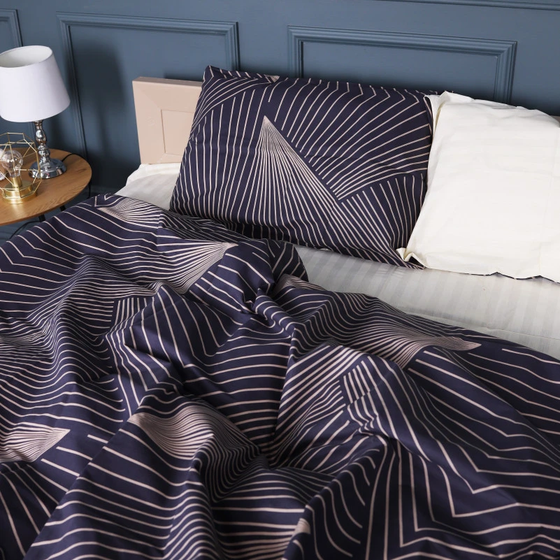 Комплект постельного белья Бязь 17-0721 Cream and Grey Stripes - 1