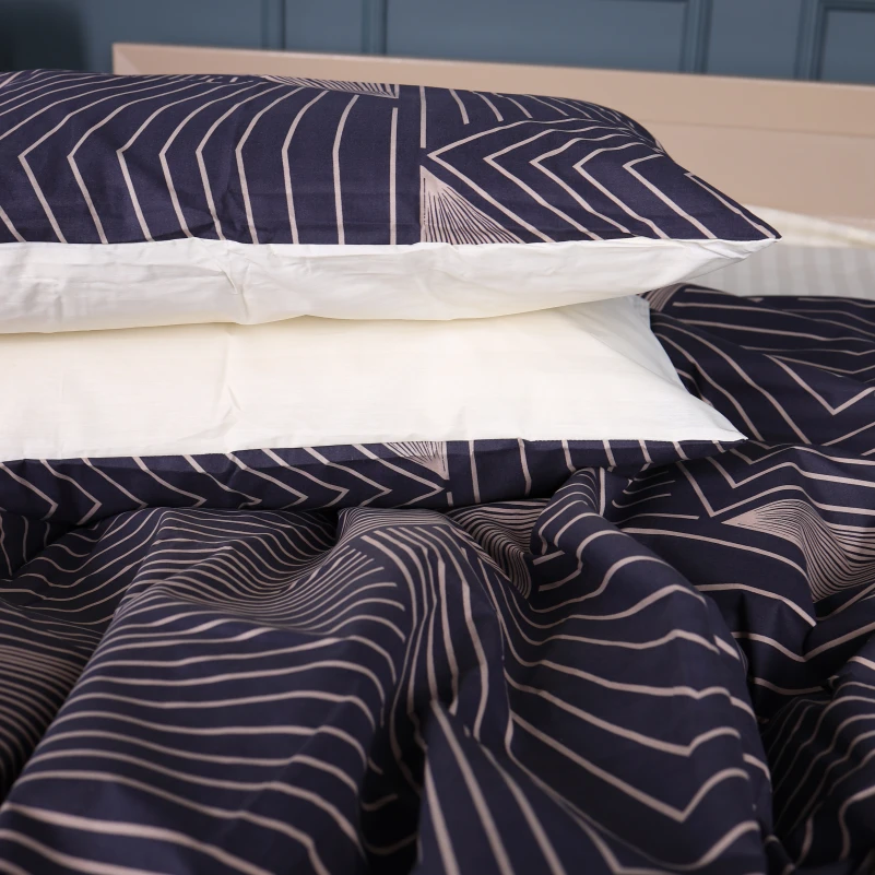 Комплект постільної білизни Ranforce Elite 17-0721 Cream and Grey Stripes - 4