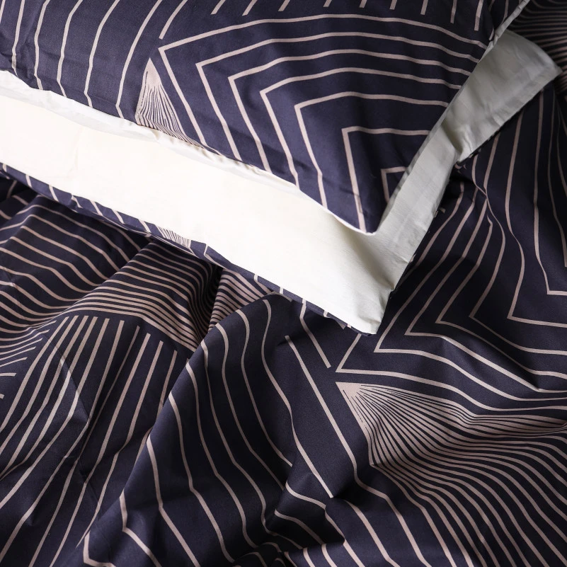 Комплект постельного белья Бязь 17-0721 Cream and Grey Stripes - 3